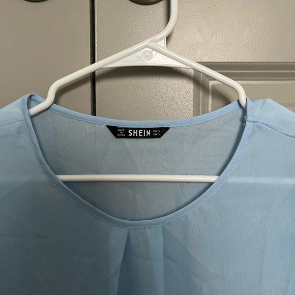 Shein sheer blue blouse - Picture 3 of 4